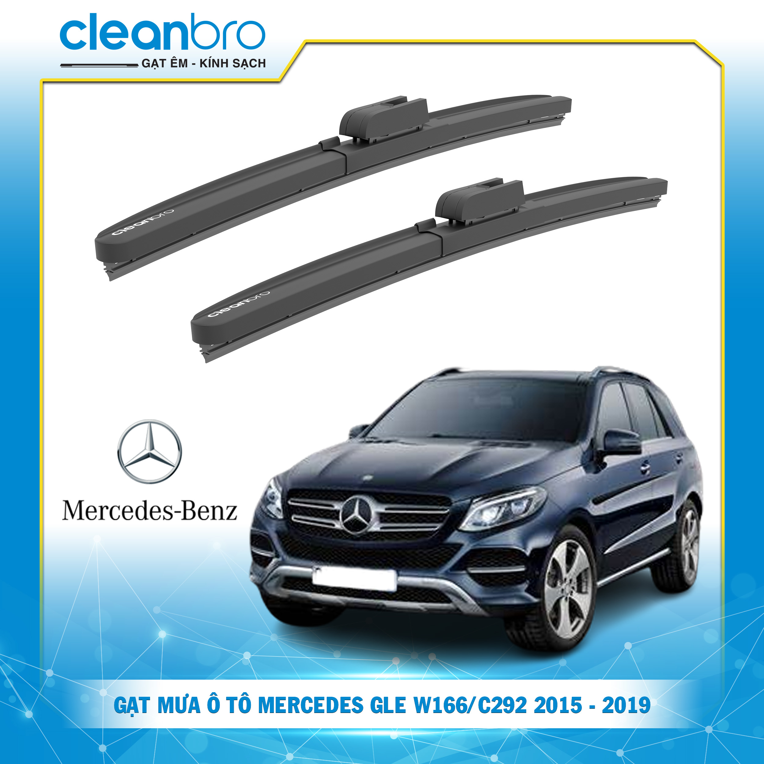 Gạt mưa ô tô hiệu ứng lá sen  Mercedes GLE W166/C292 [2015-2019]